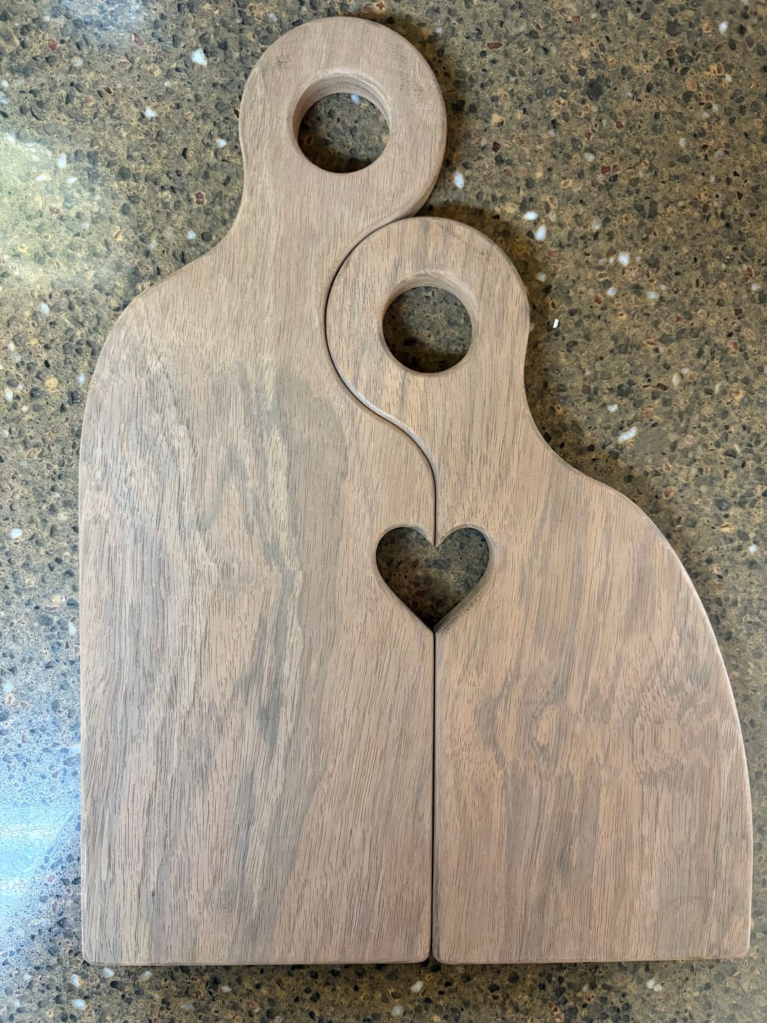 Customer photo review of 15.75x11.5" Small Romeo & Juliet With Heart Set Acrylic Router Template