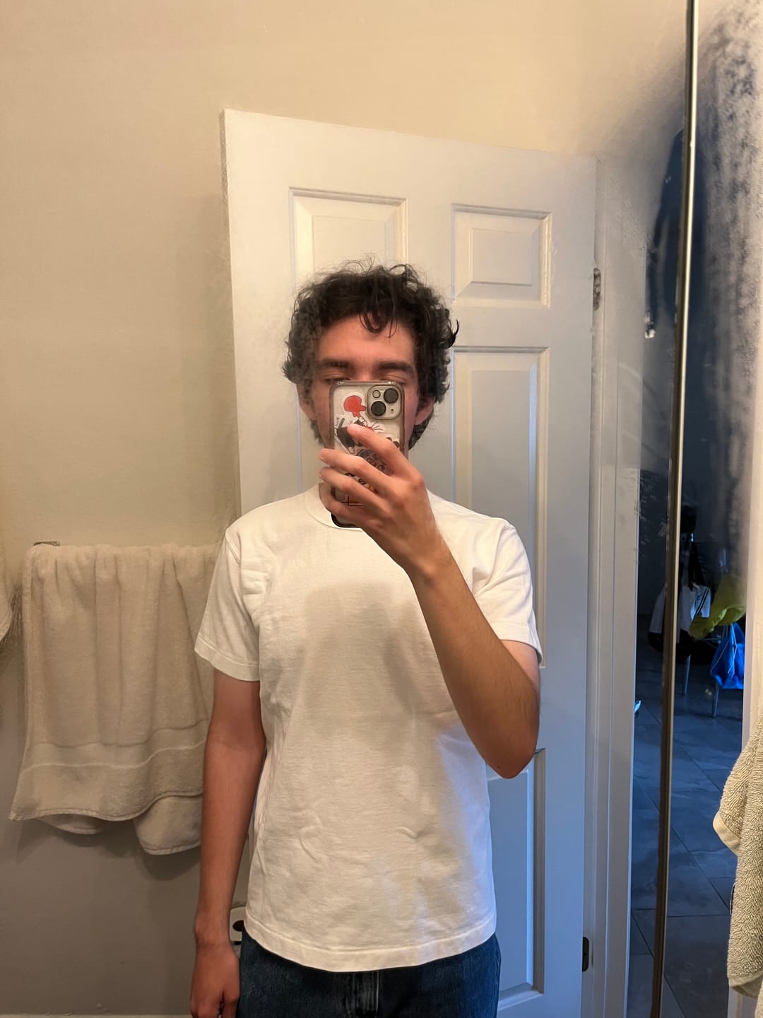 Customer photo review of 9 oz Cotton Tubular T-Shirt - White