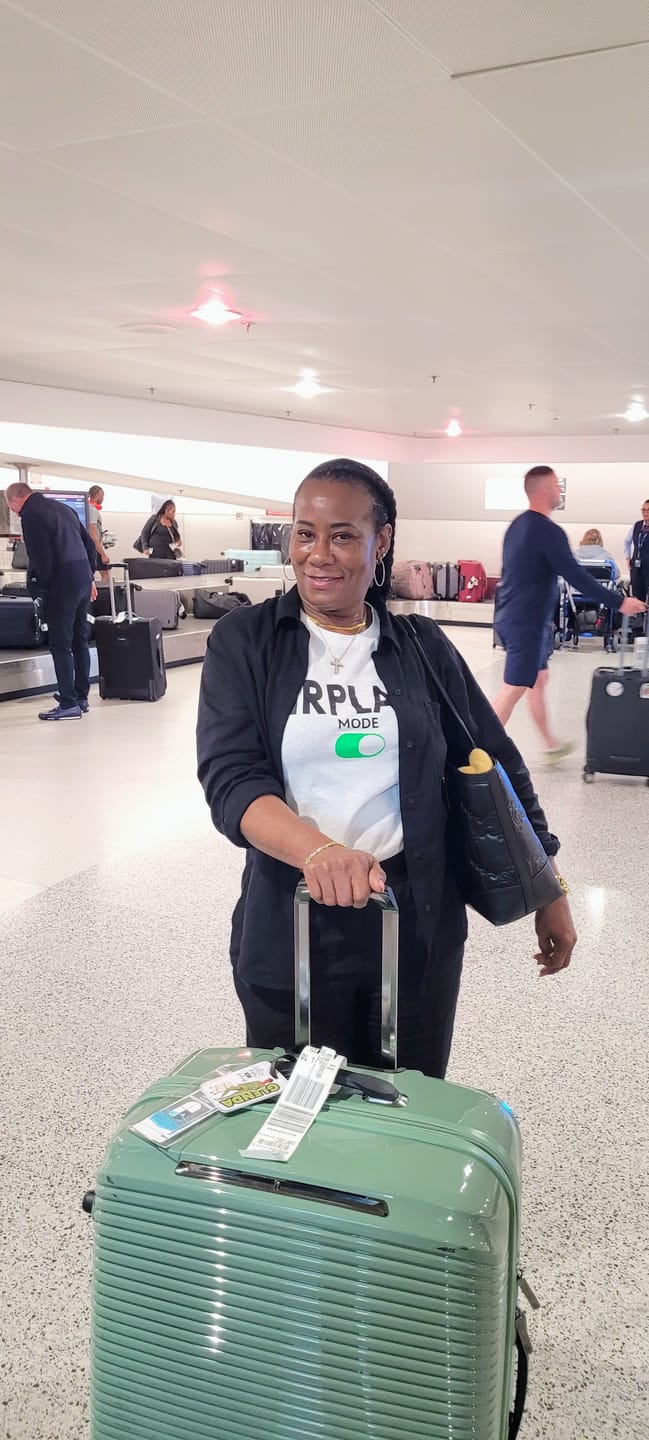 Customer photo review of Airplane Mode On Unisex T-Shirt White Edition