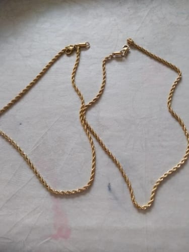 Customer photo review of Rope Chain Necklace - 24kt Gold