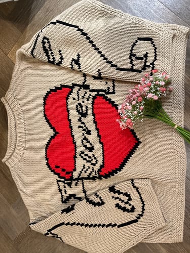 Customer photo review of The Young Hearts Jumper