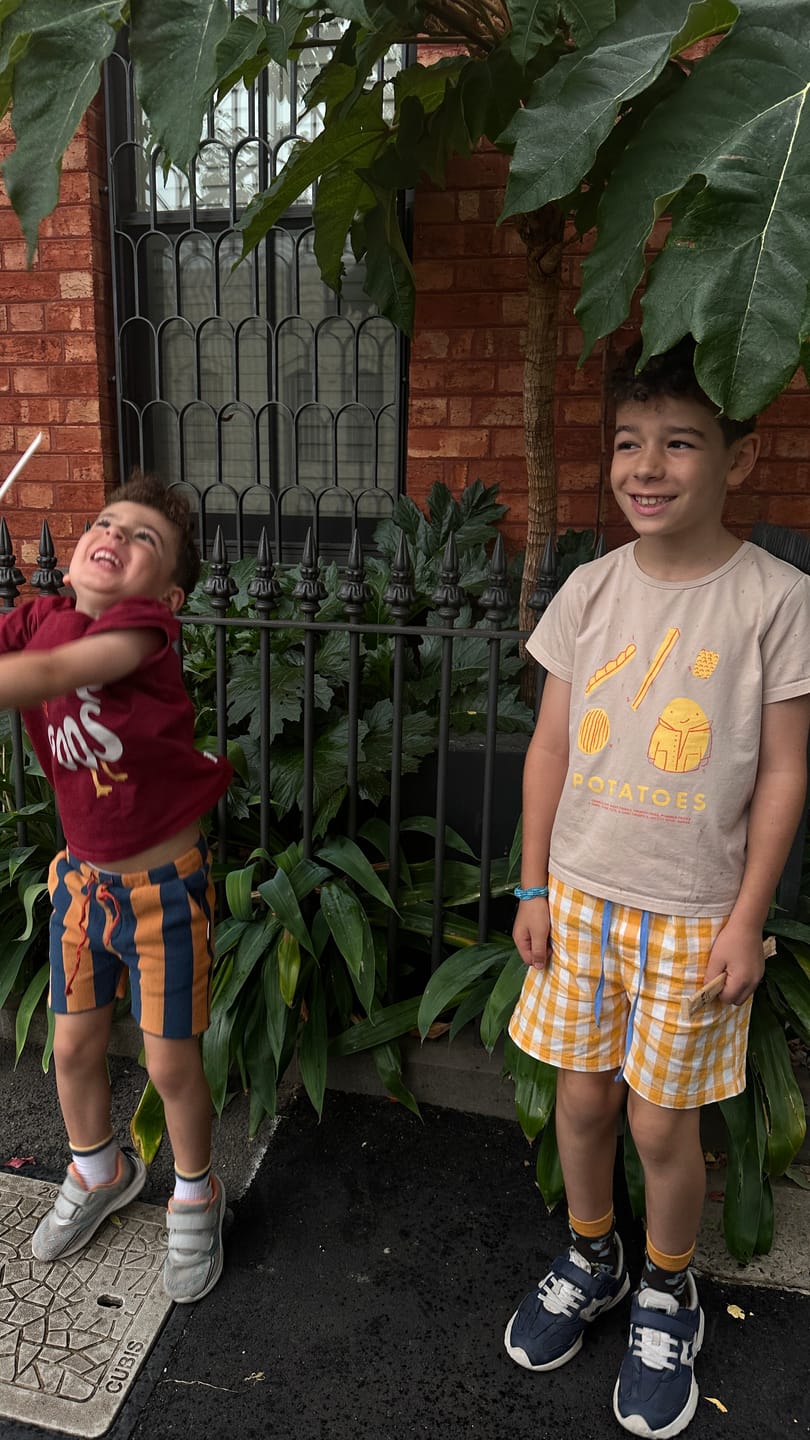 Customer photo review of Amber Gingham Mid Shorts