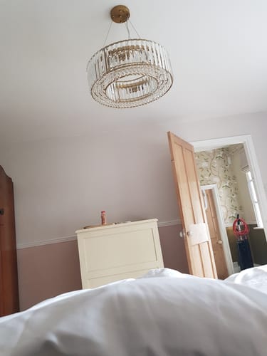 Customer photo review of Glam Modern Round Crystal Chandelier