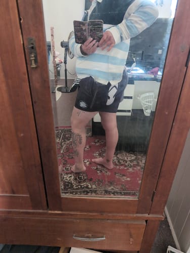 Customer photo review of Thongs Footy Shorts (With Pockets)