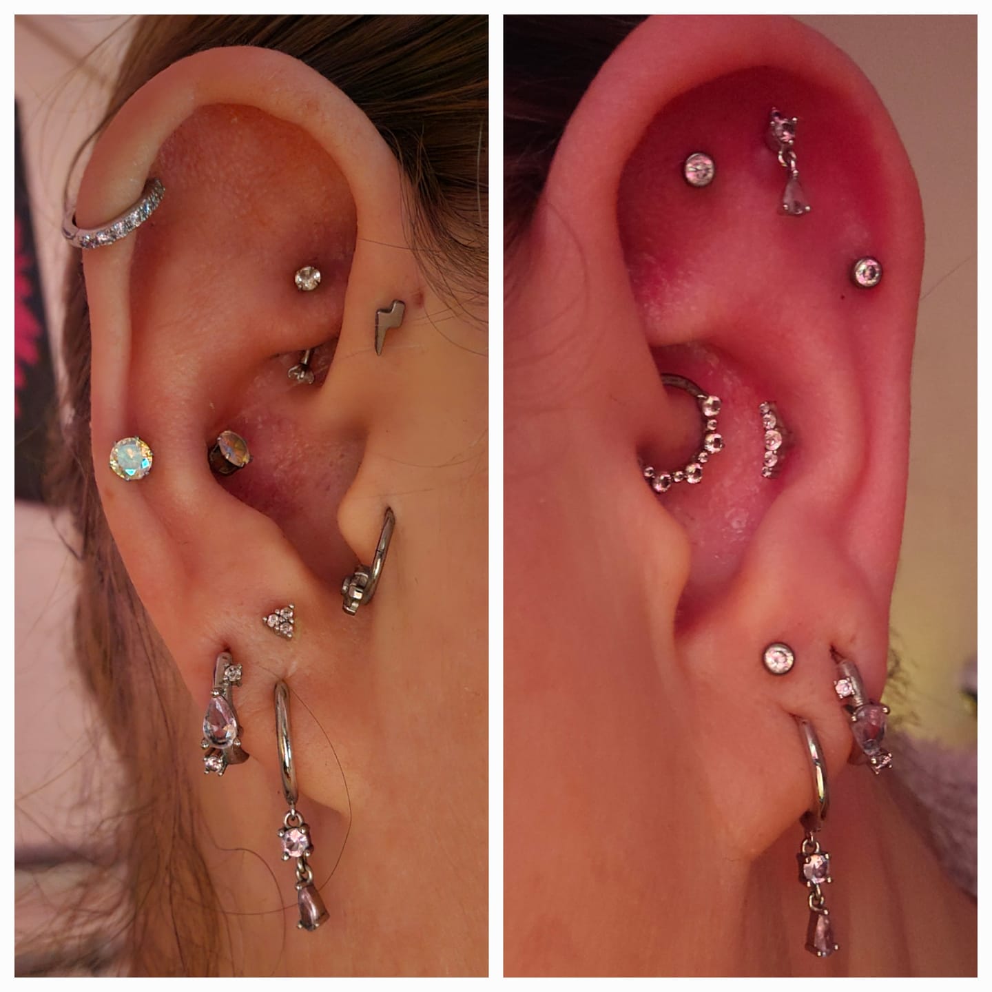 Customer photo review of Crystal Curved Barbell
