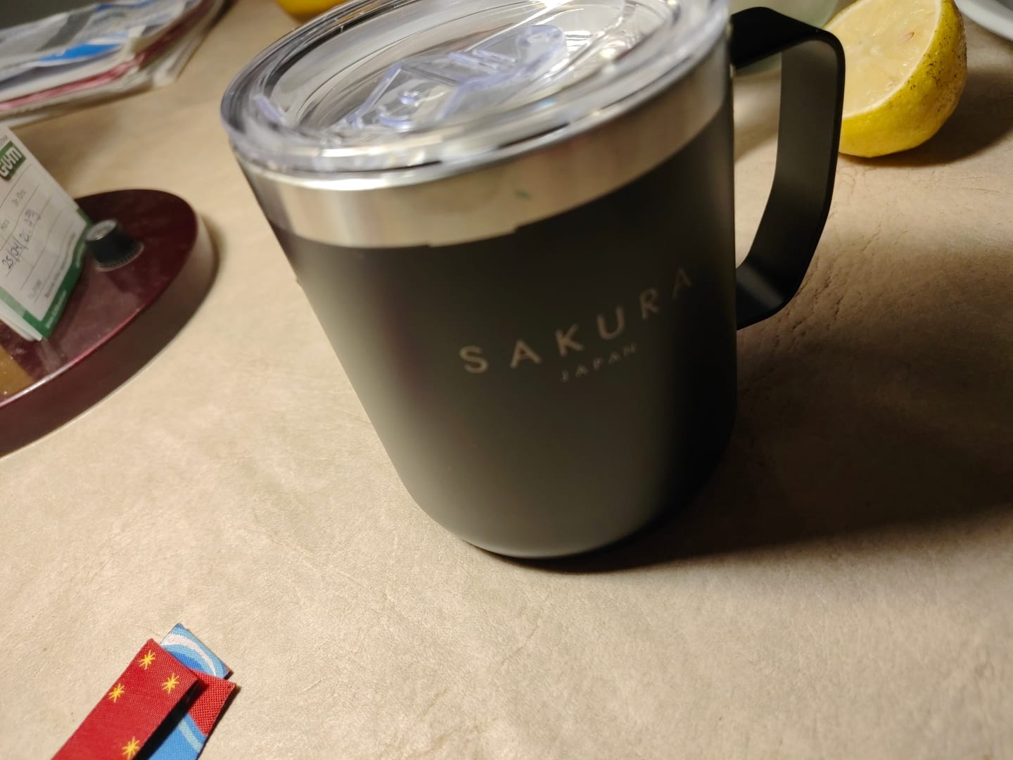 Customer photo review of Jarro Mug Taza Hermética Sakura Hiker Negra 354 Ml