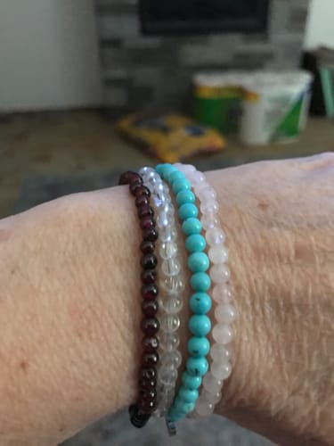 Customer photo review of Rose Quartz Bracelet Mini