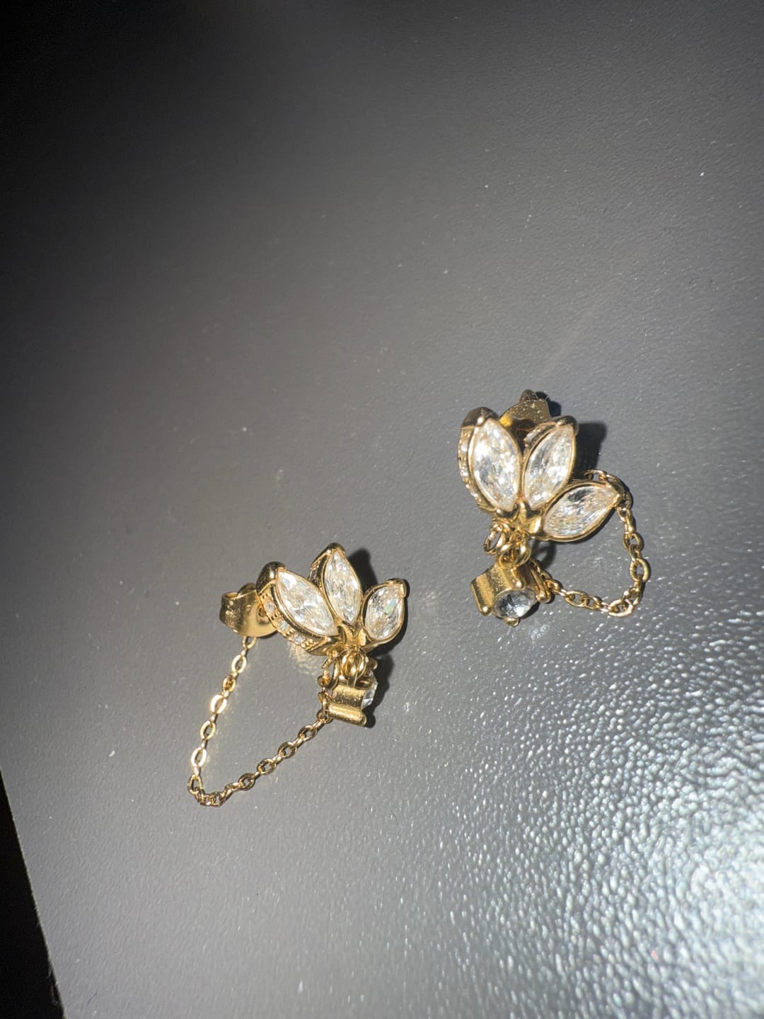 Customer photo review of Limitless Sky Lotus Ohrstecker 14K Vergoldet