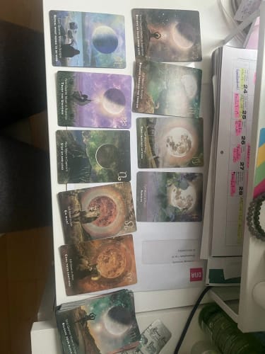 Customer photo review of Cosmic Oracle Deck – Insights