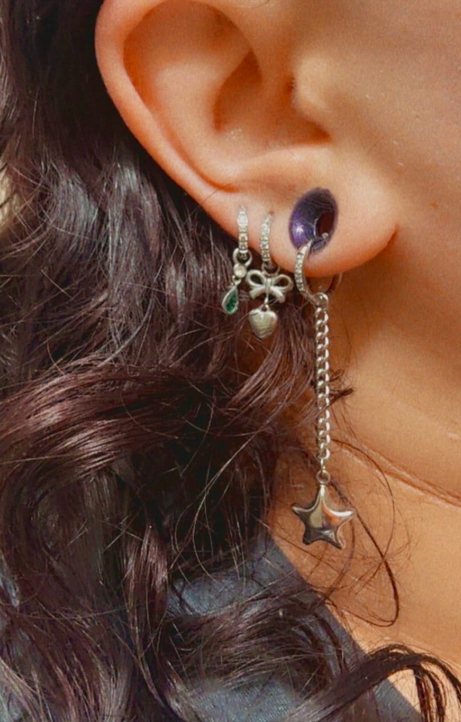 Customer photo review of Puffy Star Chain Charm