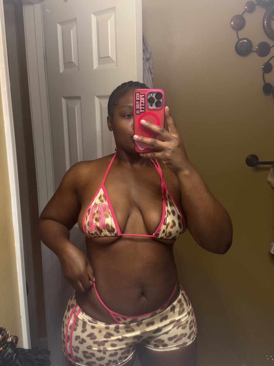 Customer photo review of Pink Cheetah Swim Set