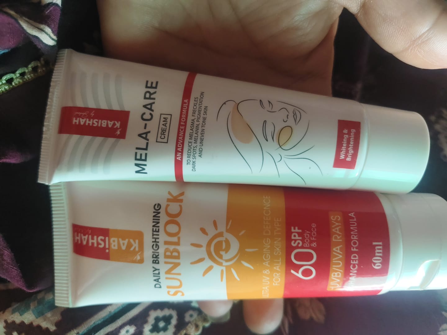 Customer photo review of LuminaGuard Daily Brightening Sunblock