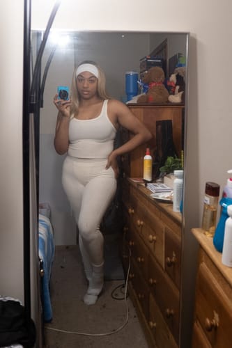 Customer photo review of Rib Lounge Tank - Cream