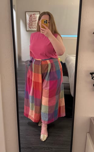 Customer photo review of FRIDA PANTS | PRISM CHEX