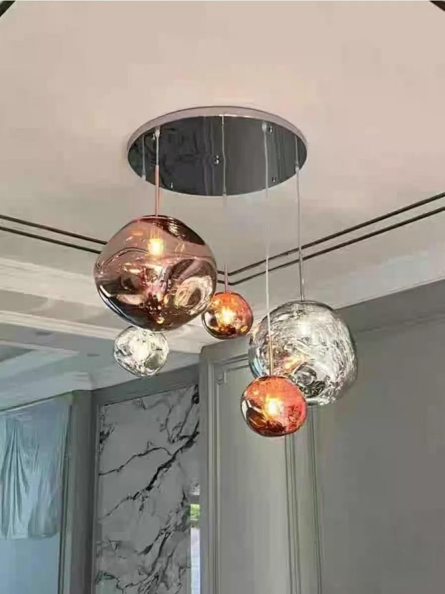 Customer photo review of Tambora Lava Pendant Light(Mixed Sizes), Bulb Version