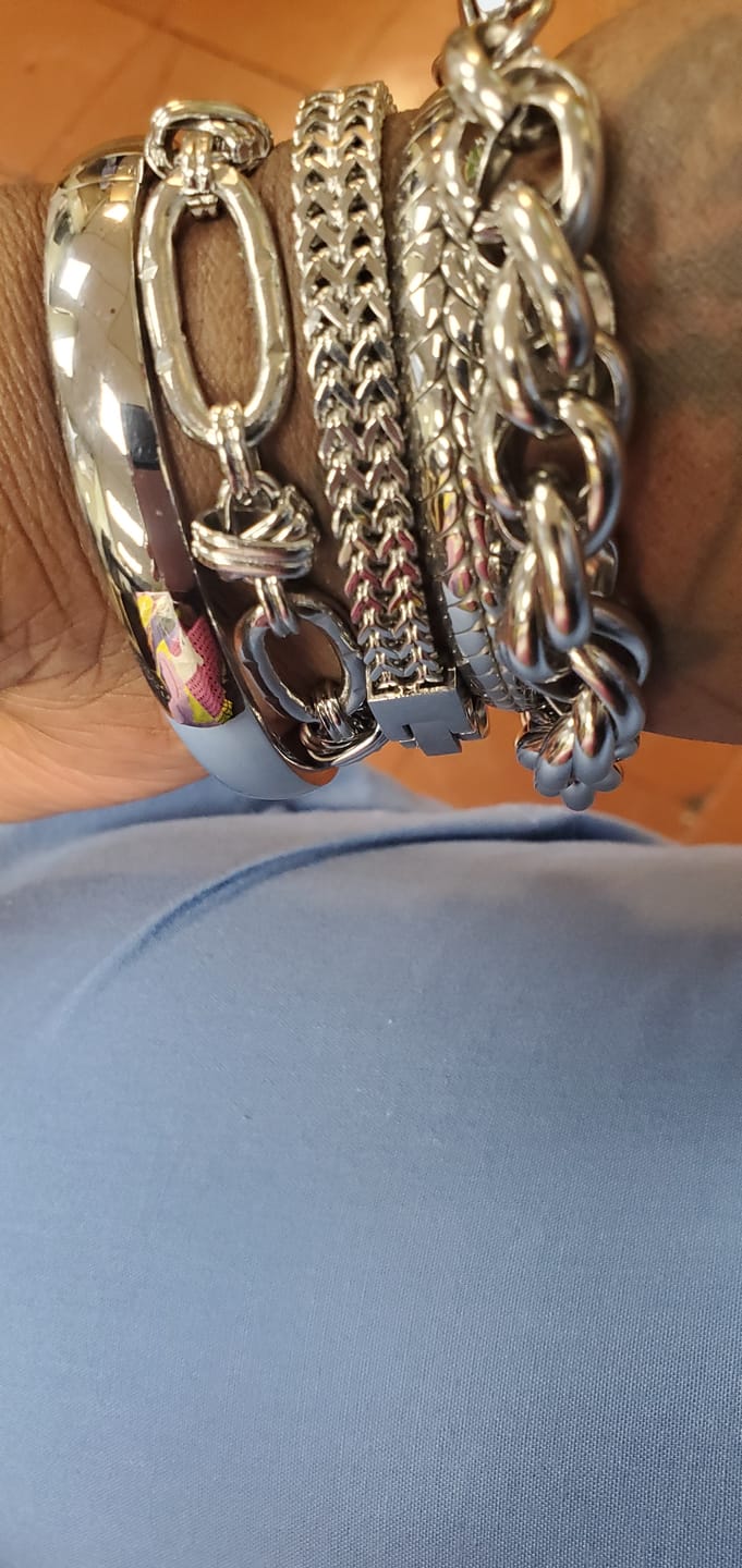 Customer photo review of Brandy Bracelet stack