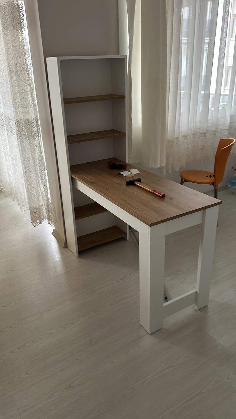 Customer photo review of Rani JA102 Masa Raflı Dekoratif Mutfak Yemek Masası Sepet Ceviz - Beyaz