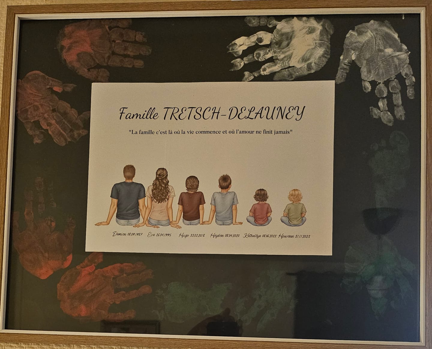 Customer photo review of Affiche portrait de famille personnalisable avec personnages