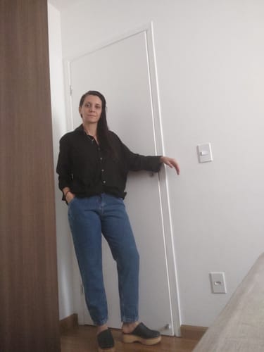 Letícia Soares De Lima G. review of Calça Jeans Slouchy Cacau Azul Médio image 1 out of 1