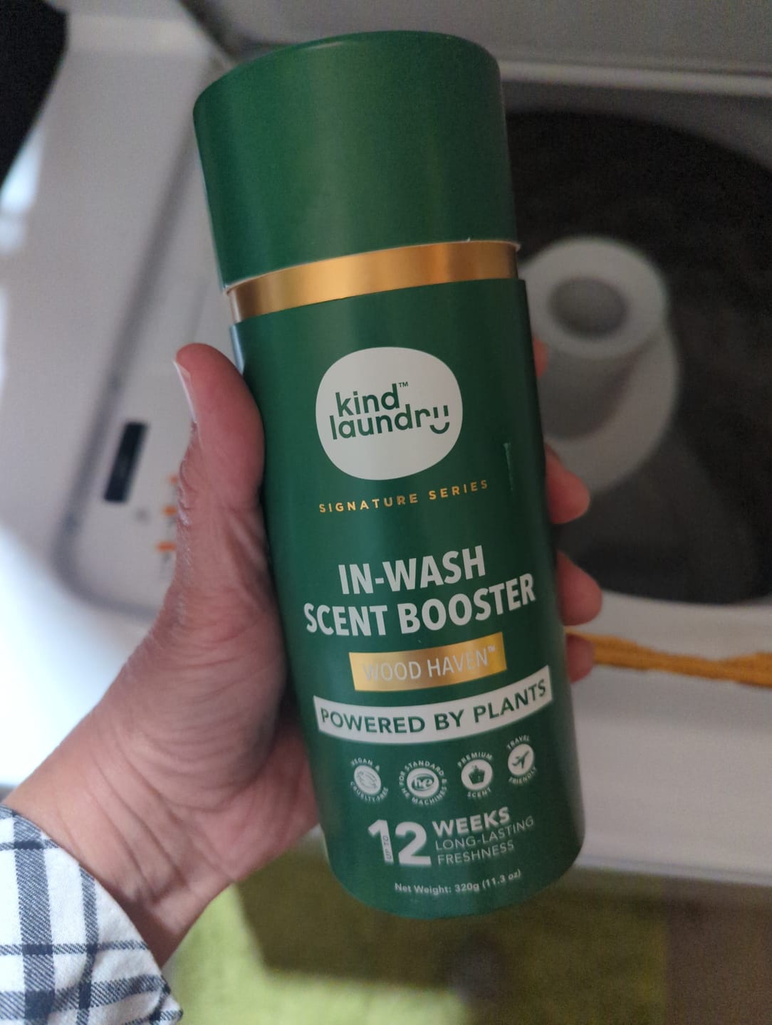 Customer photo review of In-Wash Scent Boosters - Wood Haven (21 Loads)