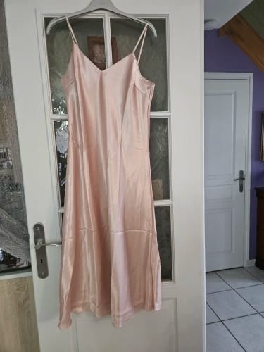 Customer photo review of Satin Camisole Sheer Sleepwear With Soft Lightweight Luxury | KIMLUD