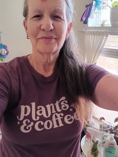 Customer photo review of Coffee & Plants T-Shirt