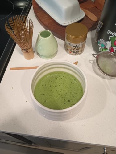 Customer photo review of Washimine Ceremonial Matcha Tea