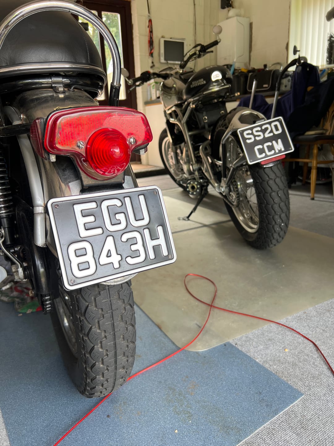 Customer photo review of Classic Metal Pressed 7.5 × 6 Motorbike Number Plate