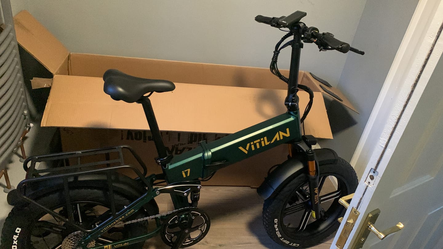 Customer photo review of I7 Pro Folding Full Suspension Electric Bike