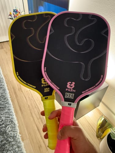 Customer photo review of The Filth 16mm Pickleball Paddle - Pink