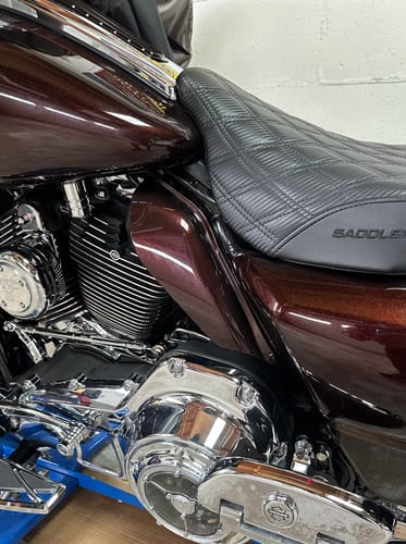 Customer photo review of Mid Frame Air Deflectors & Heat Shield for 2009-2023 Harley Touring Models