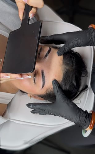 Customer photo review of (NEW) Cysteamine Brow & Lash Lamination Kit - 1,2 & 3 Steps - 3 x 15ml Tubes