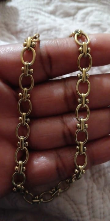 Customer photo review of 316L Stainless Steel Chain Necklace 18K Gold Plated — Gold | KIMLUD