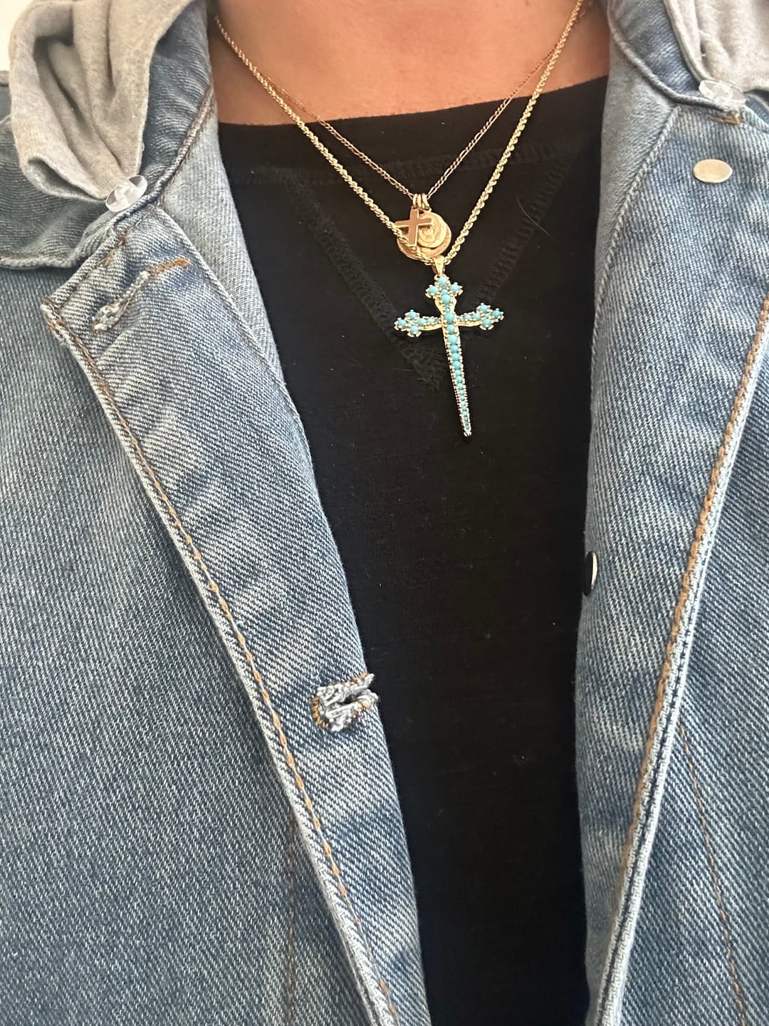 Customer photo review of Athena Cross - Turquoise