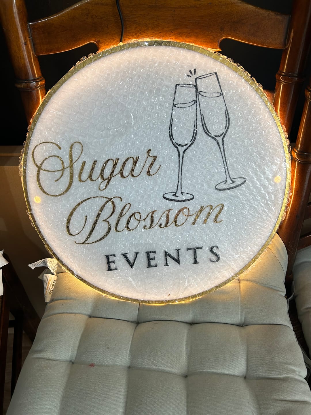 Customer photo review of Custom Acrylic neon sign(medaaxx)