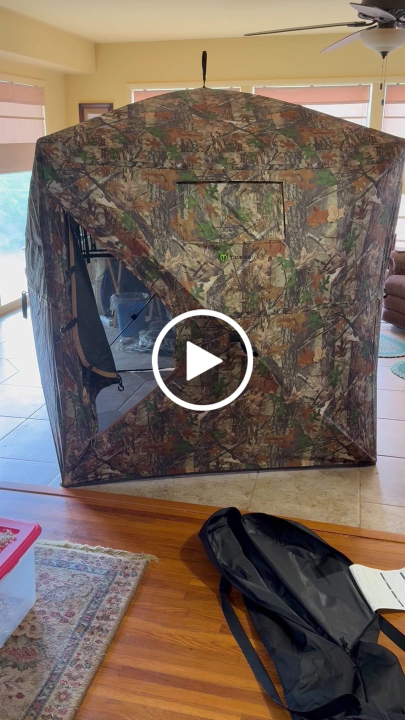 Customer video review of FLASH SALE VisST See-Through Pop-Up Ground Blinds with Silent Magnetic Door
