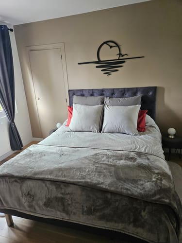 Customer photo review of Décoration murale en métal - Coucher du soleil (v04)