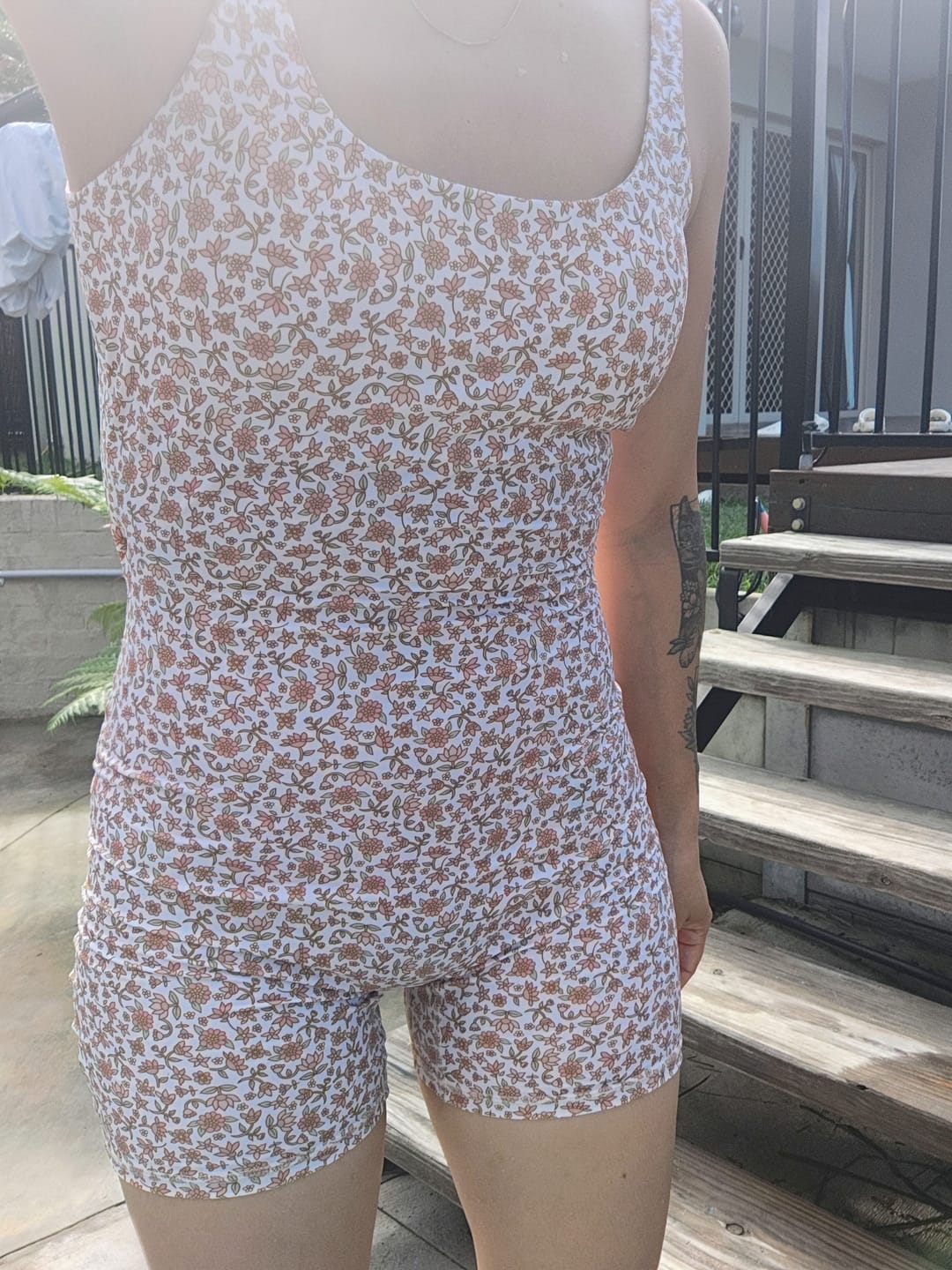 Customer photo review of Cream Boho Paros Onesie