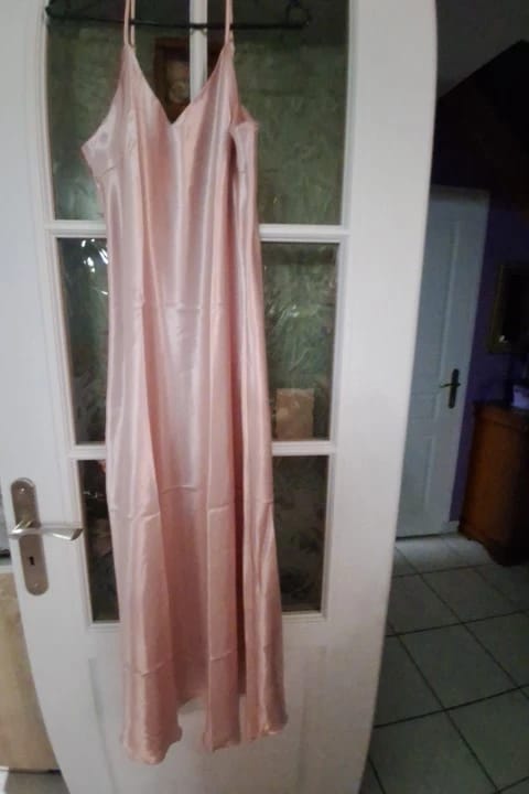 Customer photo review of Satin Camisole Sheer Sleepwear With Soft Lightweight Luxury | KIMLUD