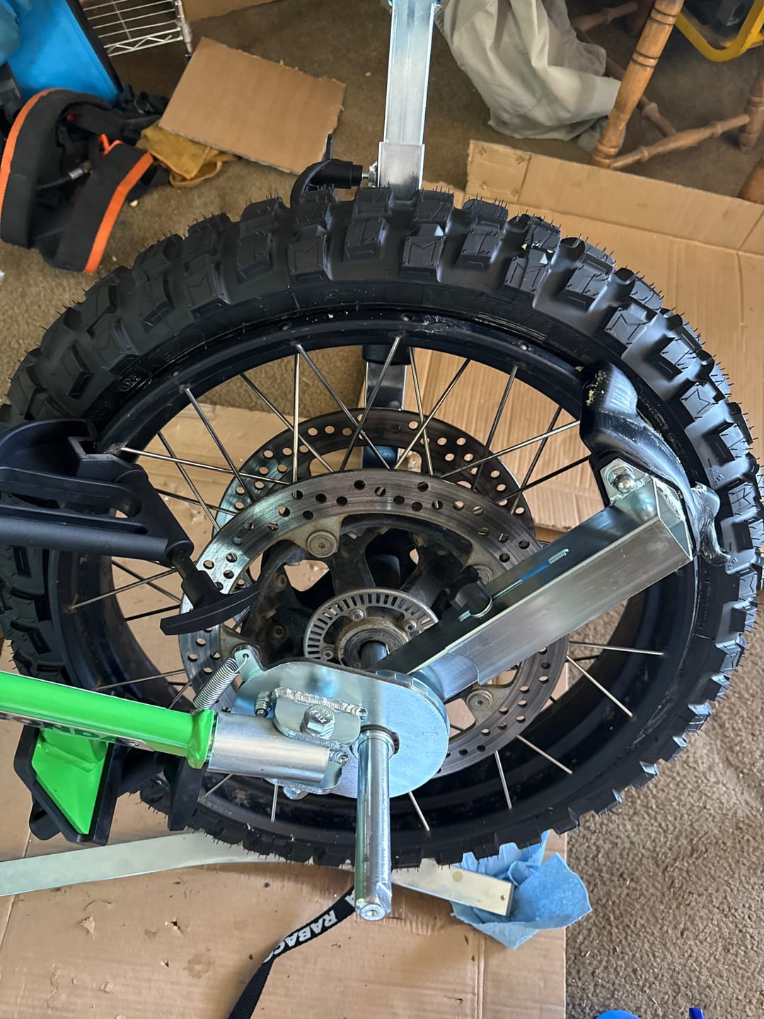 Customer photo review of Rabaconda Street Bike Tire Changer