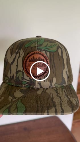 Customer video review of Custom Slate Mossy Oak Trucker Hats