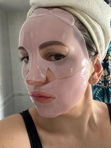 Customer photo review of [Cell Fusion C] Glass Skin Collagen Mask 35g*5ea