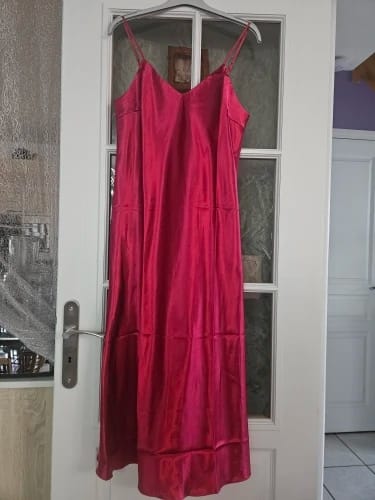 Customer photo review of Satin Camisole Sheer Sleepwear With Soft Lightweight Luxury | KIMLUD