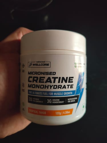 Customer photo review of Wellcore - Pure Micronised Creatine Monohydrate (122g, 33 Servings) Tropical Tango