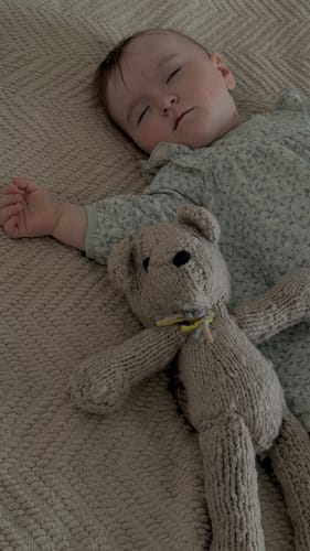 Customer photo review of Wool Knit Buddy  | Alfred the Bear