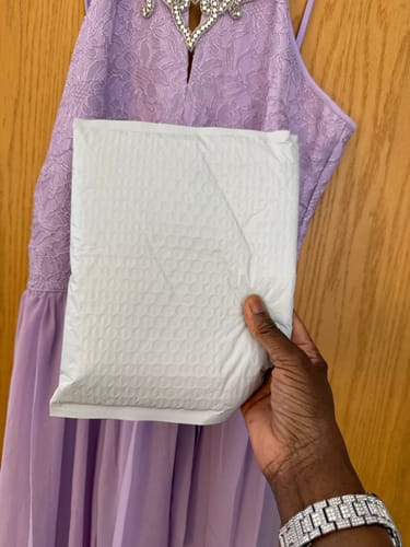 Customer photo review of Gina Lilac Rhinestones Applique