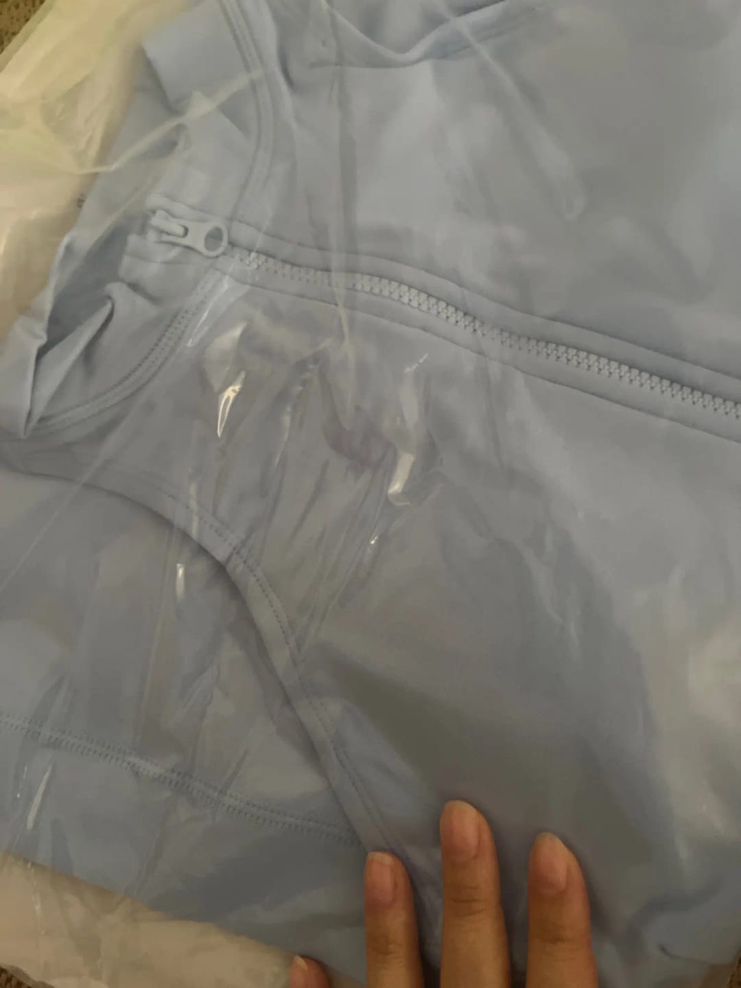 Customer photo review of Nylon Backless Scrunch Jumpsuit Zip Front — Black | KIMLUD