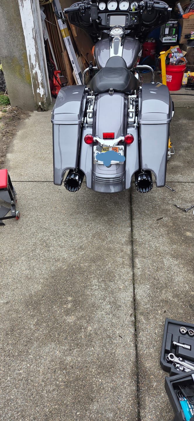 Customer photo review of Stretched Rear Fender Extension For 2014-2023 Harley Davidson Touring