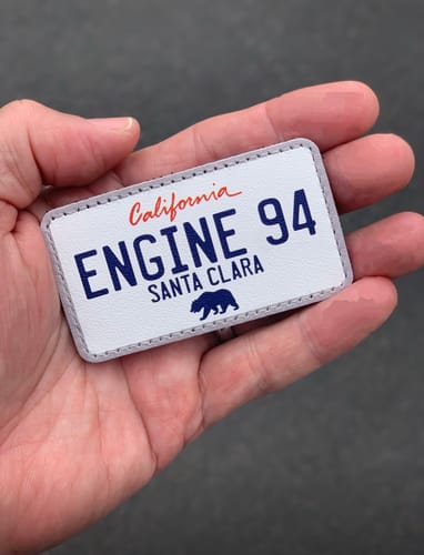 Customer photo review of Swap Patch California White License Plate