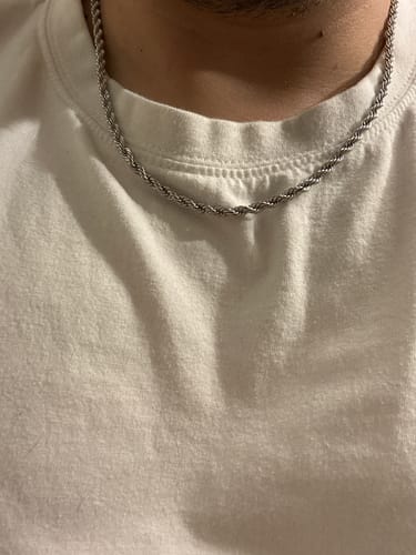 Reseña con foto de un cliente sobre Cadena Rope 4mm